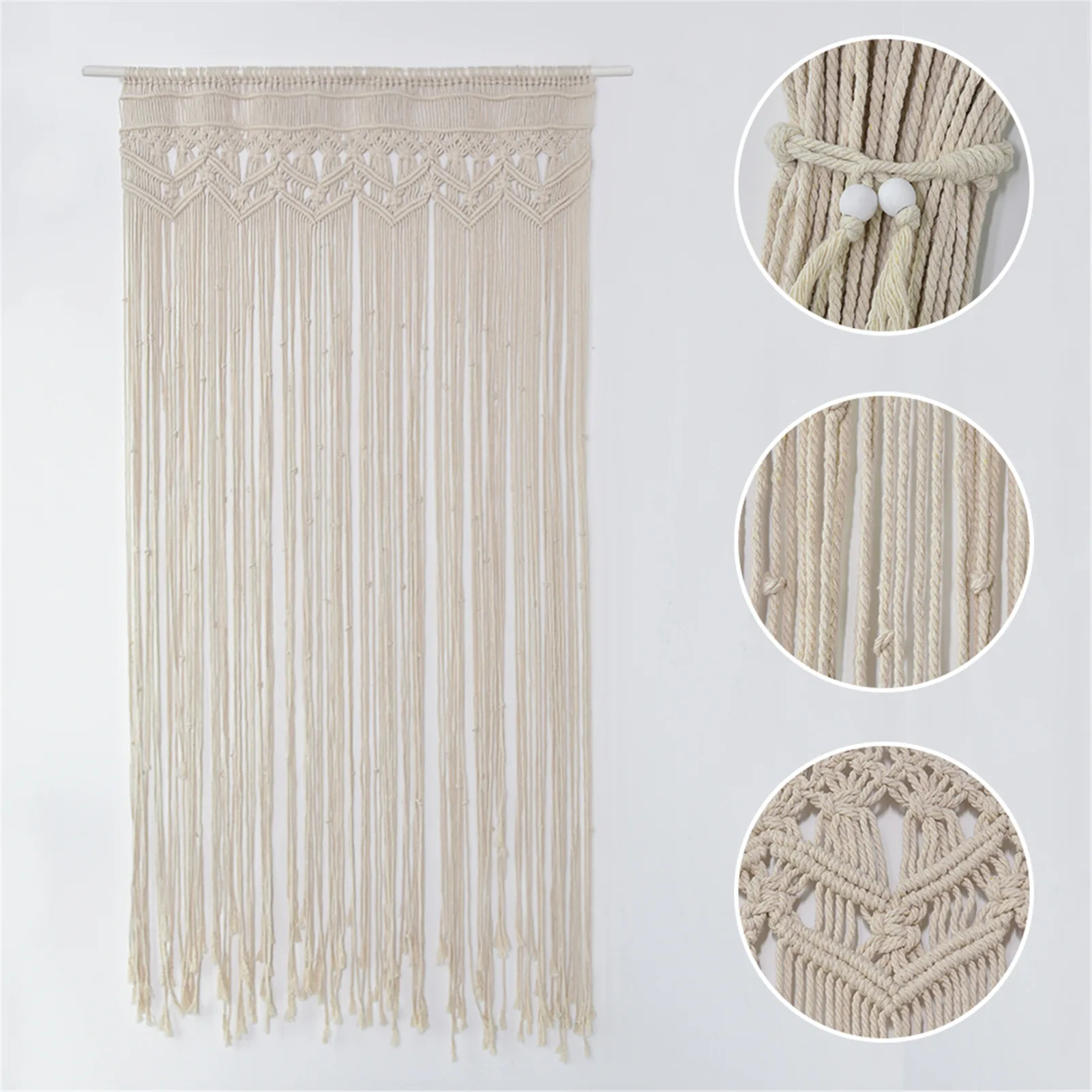 Hand-woven Tapestry Cotton Yarn Knitted Door Curtain Wedding Party Backdrop  Decoration Nordic Bohemian Art Door Curtain 90x180cm - Tapestry - AliExpress