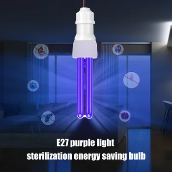 

E27 Energy Saving UV Sterilization Light Bulb Kill Pest Insect Ultraviolet Germicidal Lamp for Home Farm Violet Lamps
