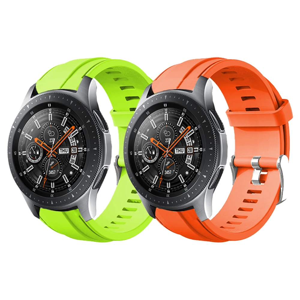 22 мм мягкий силиконовый ремешок для Samsung Galaxy Watch 46 SM-R800 SM-R8050 / Gear S3 Classic Frontier Band
