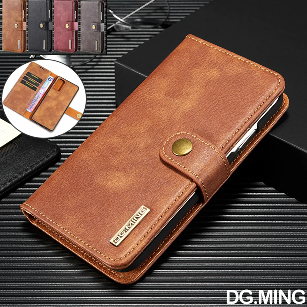 

For Samsung Galaxy S20 Plus S0 Ultra Magnetic Detachable PU Leather Flip Wallet Card Slot Stand Shockproof S0 Phone Case Cover