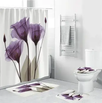 

Shower Curtains Daffodils Flowers Printing Shower Curtains Bath Curtain Polyester Waterproof Bathroom Curtain Or Non-Slip Mat