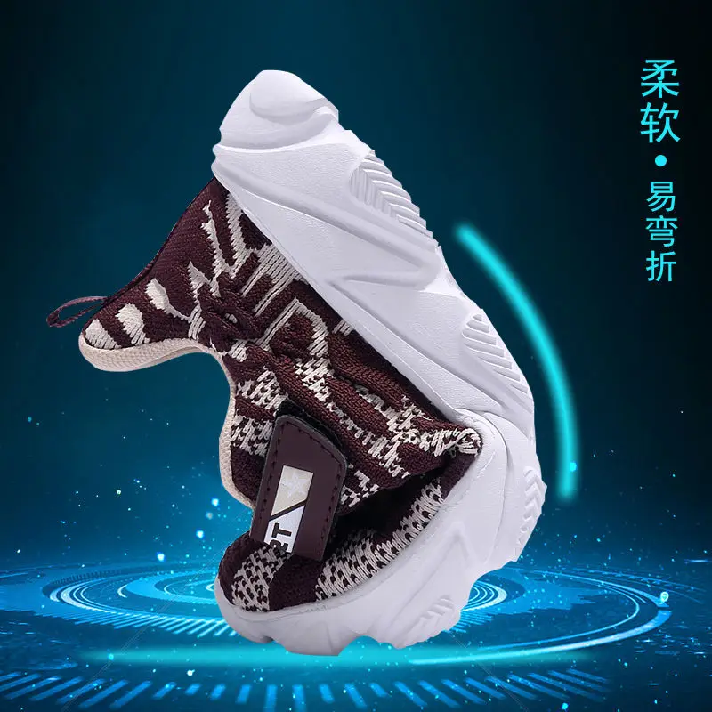 Новая Осенняя детская обувь для мальчиков большая детская спортивная обувь сетчатая детская обувь