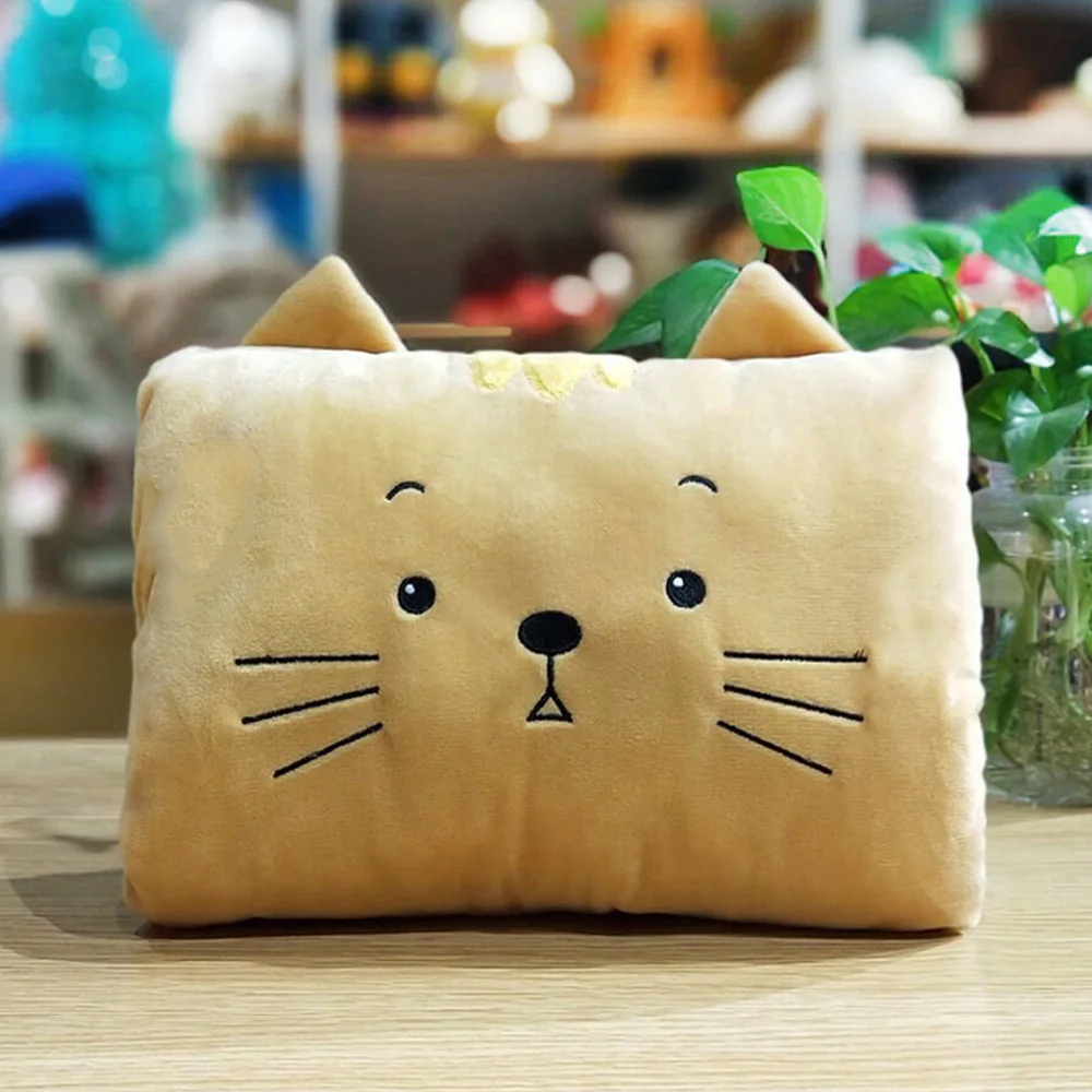 Cat Милая мультяшная мягкая теплая зимняя плюшевая грелка для рук, подушки для детей, взрослых, подарки на день рождения, Рождество - Цвет: Cat
