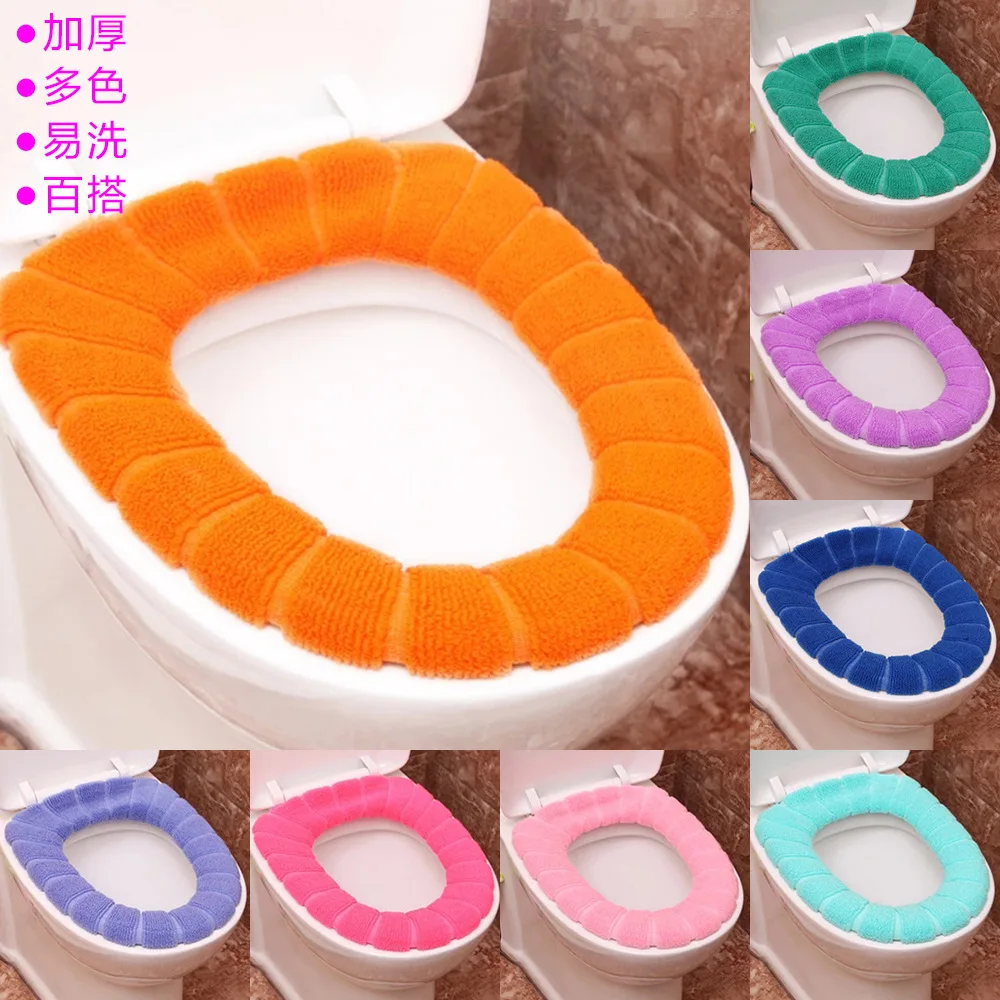 

Knit Pumpkin Pattern O-U-Shaped Universal Chamber Pot Pad Plush Winter Warm Thick Chamber Pot Seat Cushion