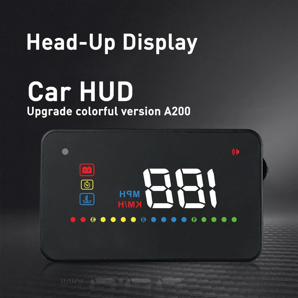 HUD голова манекена дисплей A200 Автомобильный gps A200 OBD OBD2 диагностический инструмент проектор Цифровой скорость метр автомобиля скорость охранной сигнализации