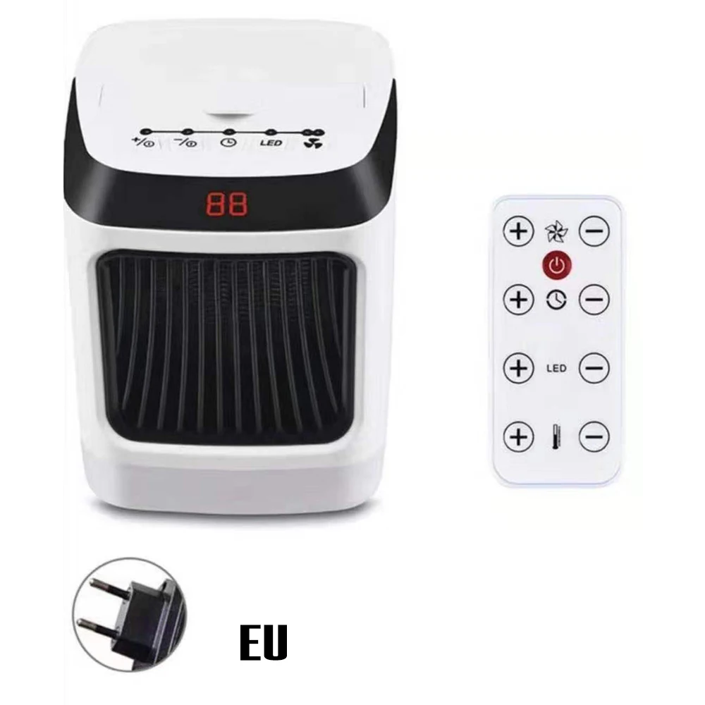 2-in-1800-1000W цифровой синхронный холодный теплый двухрежимный Настольный Обогреватель мини-обогреватель с светодиодный светильник с дистанционным управлением