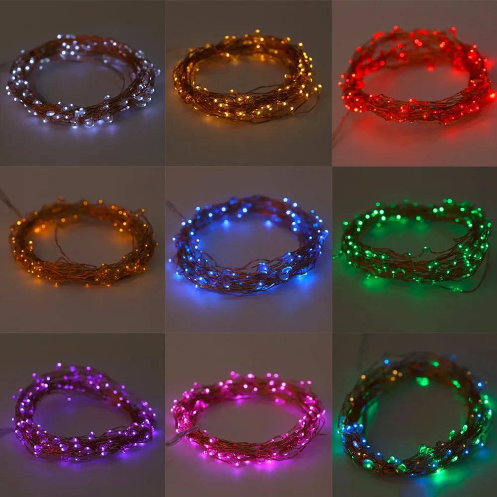 ICOCO на солнечных батареях Открытый теплый белый 6 м 120LED медный провод открытый гирлянда Сказочный светильник с 2 светильник ing режимы окружающей среды