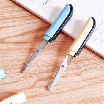 

1PC Creative Kawaii Pen Plastic Scrapbooking Scissors For Kids Gift Home Decoration Novelty Item School Handicraft Diy Scissor