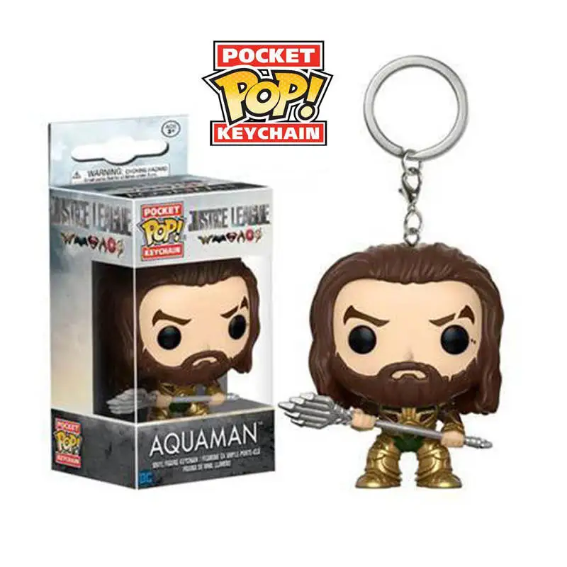 auaman FUNKO POP Marvel Мстители Dc Лига Справедливости персонаж Карманный Брелок виниловые фигурки игрушки - Цвет: auaman