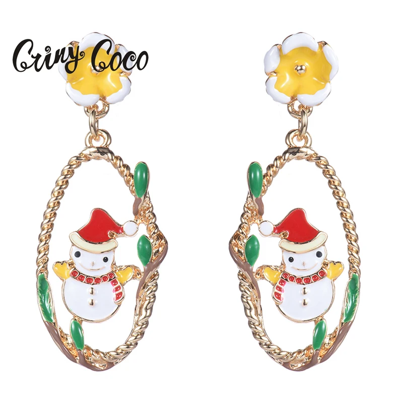 D &amp Rui Ювелирные изделия Новое поступление Рождественский Снеговик серьги для