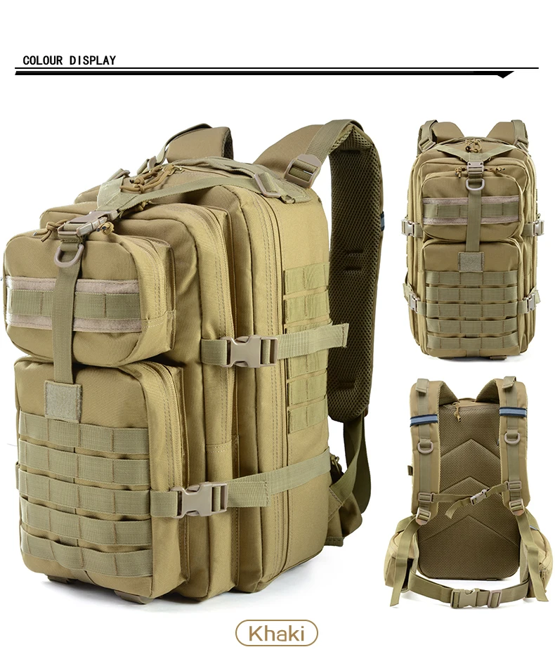 37L Camouflage Waterproof Tactical sprots backpack men travel outdoor Military Mountaineering Hiking Climbing Camping Umitvaz - Цвет: Khaki