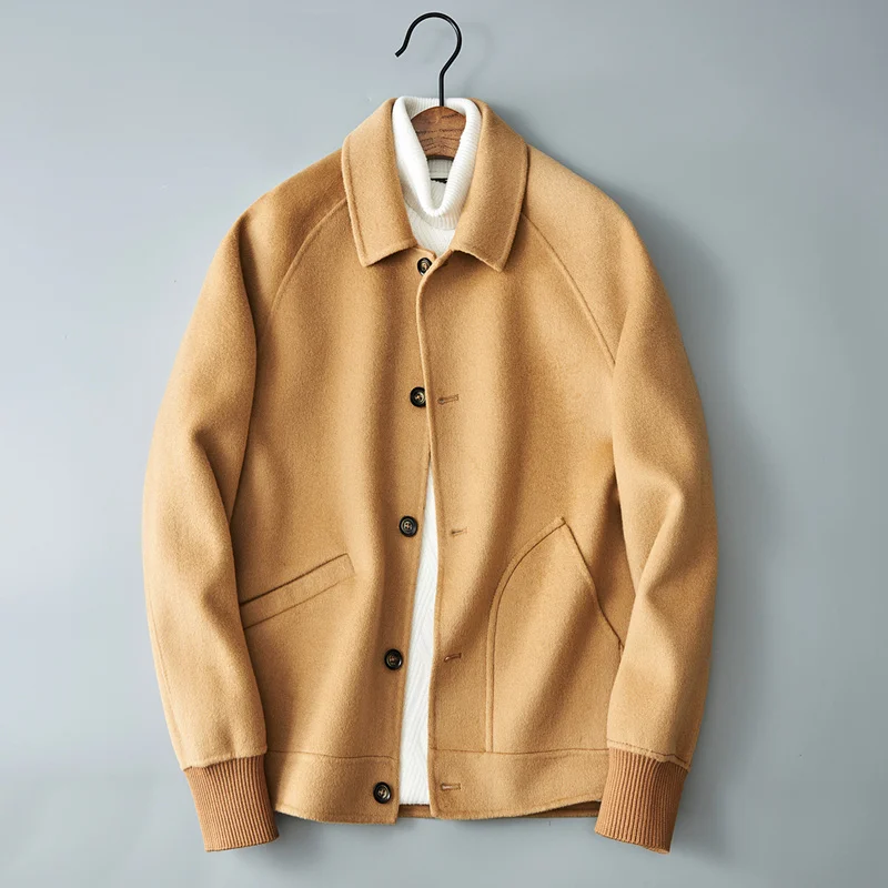 

Autumn 2022 Winter Wool Coat for Men Casual Woolen Coats Male Thick Warm Clothing Men's Jackets Single Breasted Overcoat B445