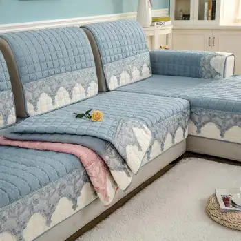 

Quilted Sofa Towel Cushion Four Season Universal Slipcover Non-slip Cloth Sofa Covers for Living Room Couch Sofa Towel