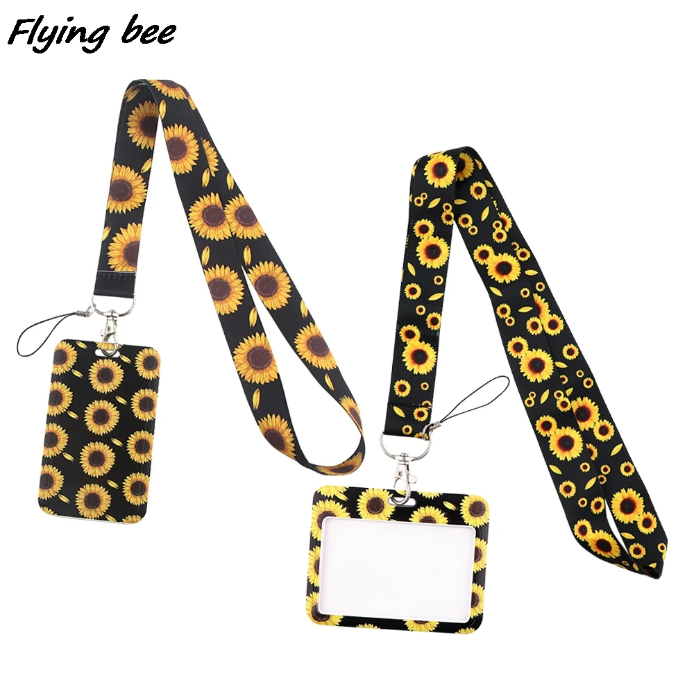 

Flyingbee X1986 Sunflowers Bank Credit Card Holder Wallet Bus ID Name Work Card Holder For Student Card Cover Business Card