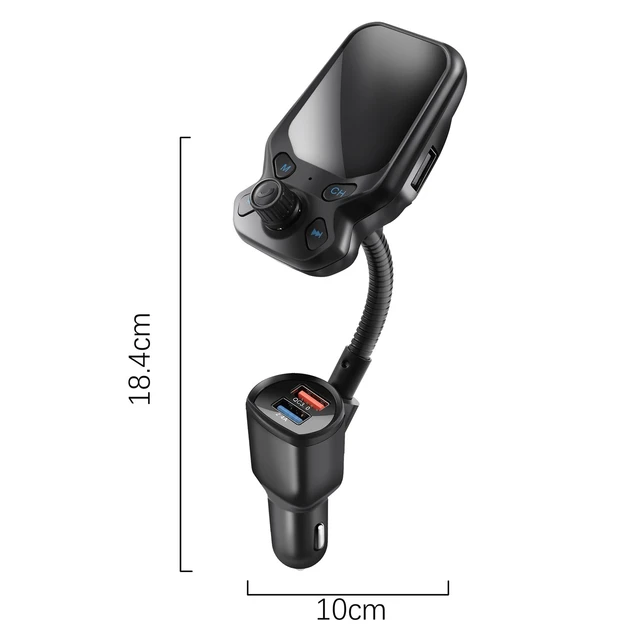 Car Hands-free Bluetooth 5.0 FM Transmitter Car Kit MP3 Modulator Player  Wireless Handsfree Audio Receiver Dual USB Fast Charger - AliExpress