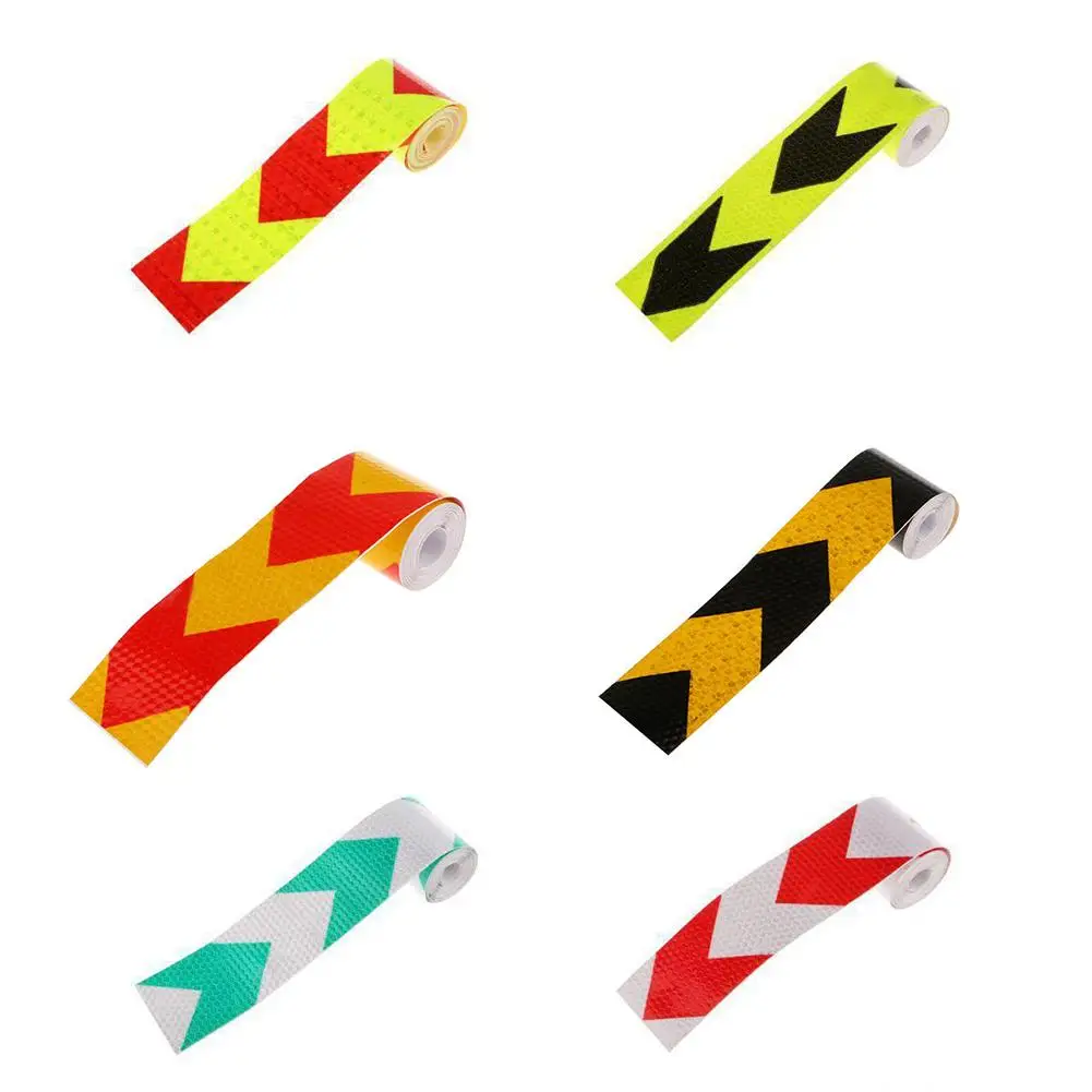 3M Reflective Warning Tape Strip Fluorescent Road Safety Sticker Arrow Mark Tape