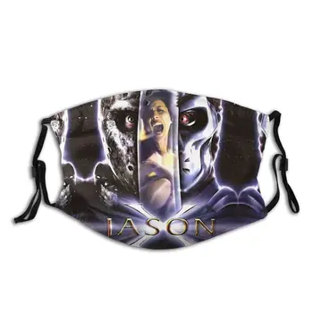

Jason X Mouth Face Mask Movie Poster Merchandise Facial Mask with 2 Filters Pretty Mask Fashion Adult