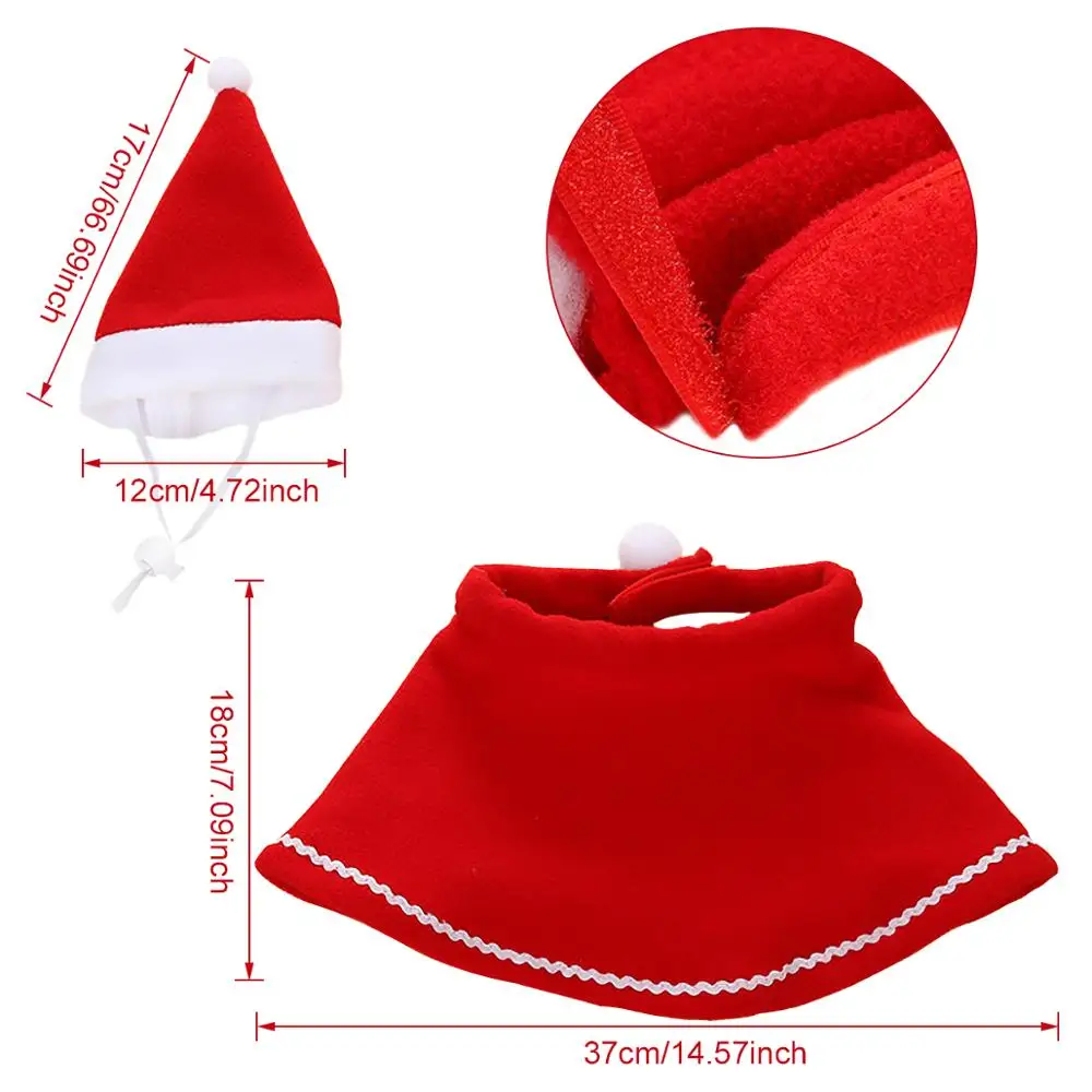 HUIRAN Pet Hat Cloak Set Christmas Decorations for Home Navidad New Year Gift Xmas Cristmas Decor Christmas Ornaments