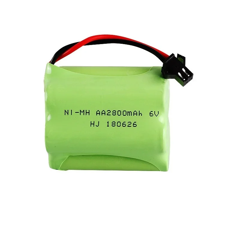 YUKALA 6V 2800mAh Ni-MH AA батарея T тип для RC грузовик/RC автомобиль/RC лодка/RC Танк штекер SM 6 v 2800 mah - Цвет: Бургундия