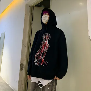 

Lychee Girls Cartoon Girl Women Hooded Fleece Sweatshirts Spring Autumn Lady Fleece Tops Casual Loose Female Fleece Hoodies Top