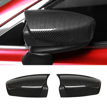 

2Pcs Car Carbon Fiber ABS Side Rear View Mirror Cover Trim OX Horn for Mazda 3 Axela 2017-2019