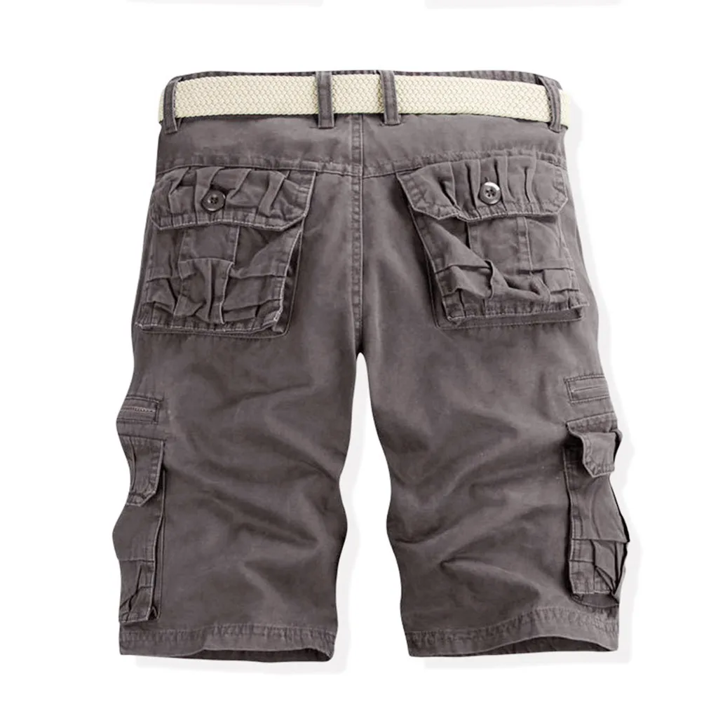 Мужские летние брюки, новинка, Стрейчевые брюки, мужские повседневные однотонные уличные штаны с карманами, пляжные рабочие брюки, карго, шорты, брюки