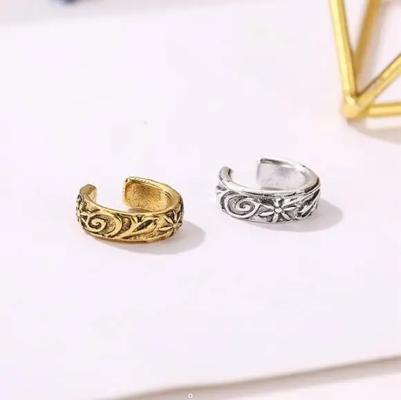 e1475 European and American fashion new earrings ethnic style simple metal pattern ear bone clip retro men and women ear clip