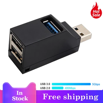 

3 Port USB Hub Mini USB 2.0 3.0 High Speed Hub Splitter Box For PC Laptop MacBook Pro Accessories