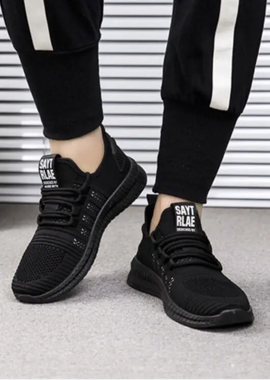 

2020 man Shoes Spring Summer New Breathable Flying Men's Shoes Casual Shoes Flat Student Running Sneakers Zapatos de Hombre