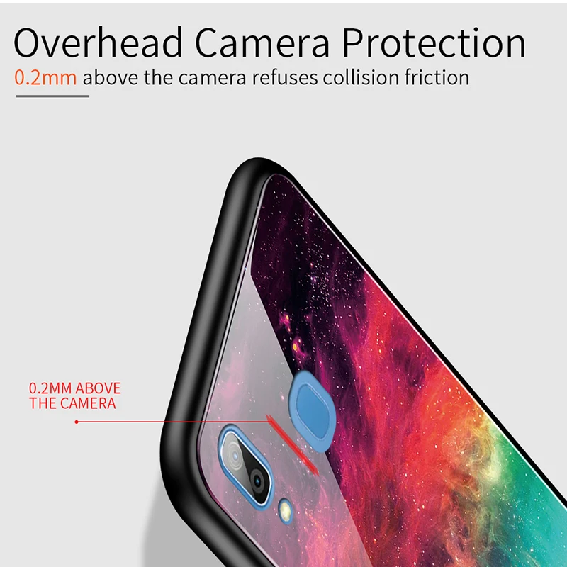 Градиент Стекло чехол для samsung Galaxy A70 A60 A50 A40 A30 A20 A20e A10 A10e 20 10 E 20e чехол для телефона чехол s Fundas твердая обложка
