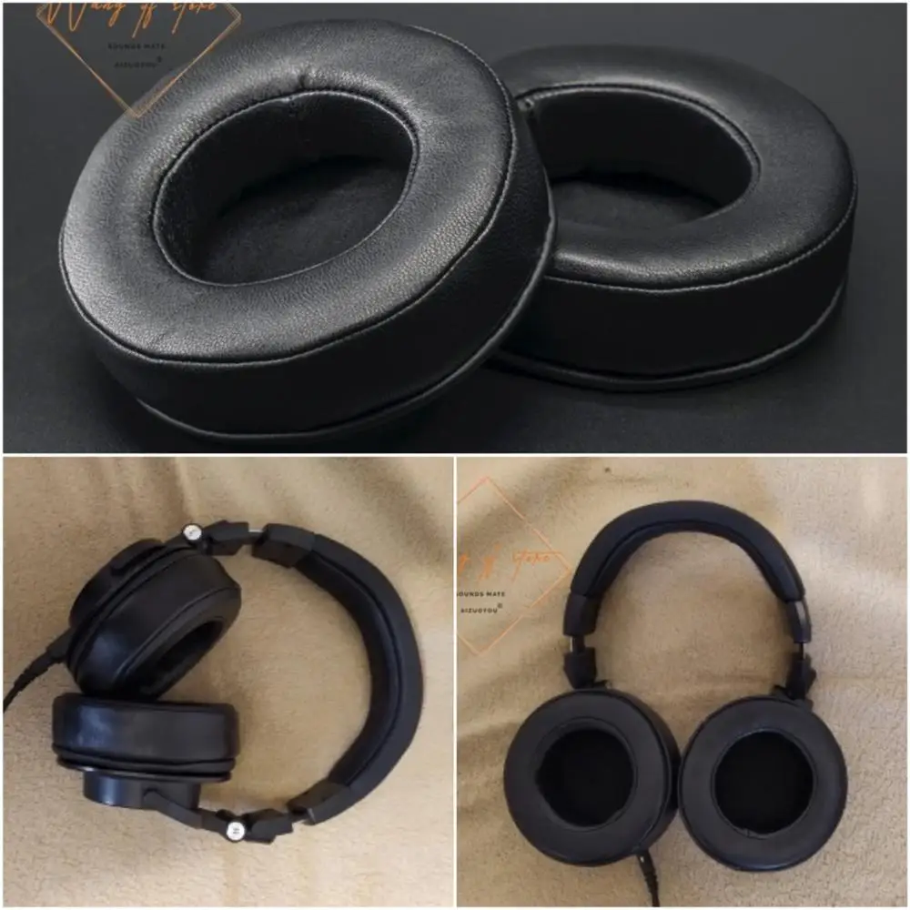 Амбушюры из овечьей кожи с эффектом памяти для наушников Audio-Technica ATH-M50x отличное