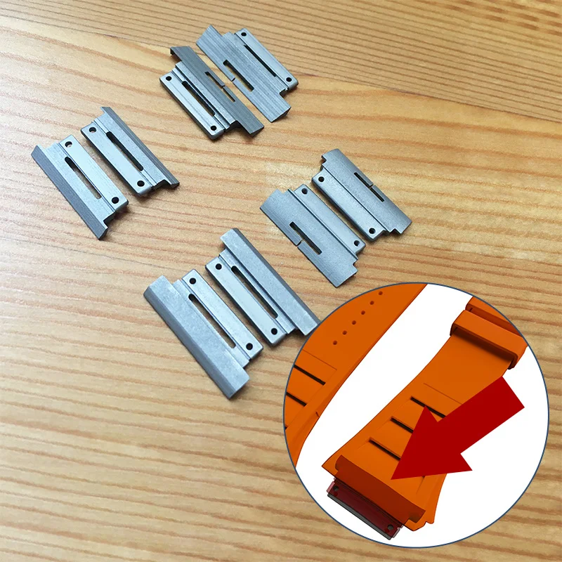 Cinturino Inserti Metallici All'Interno Per Richard Mille Orologio Automatico In Pelle/Elastico