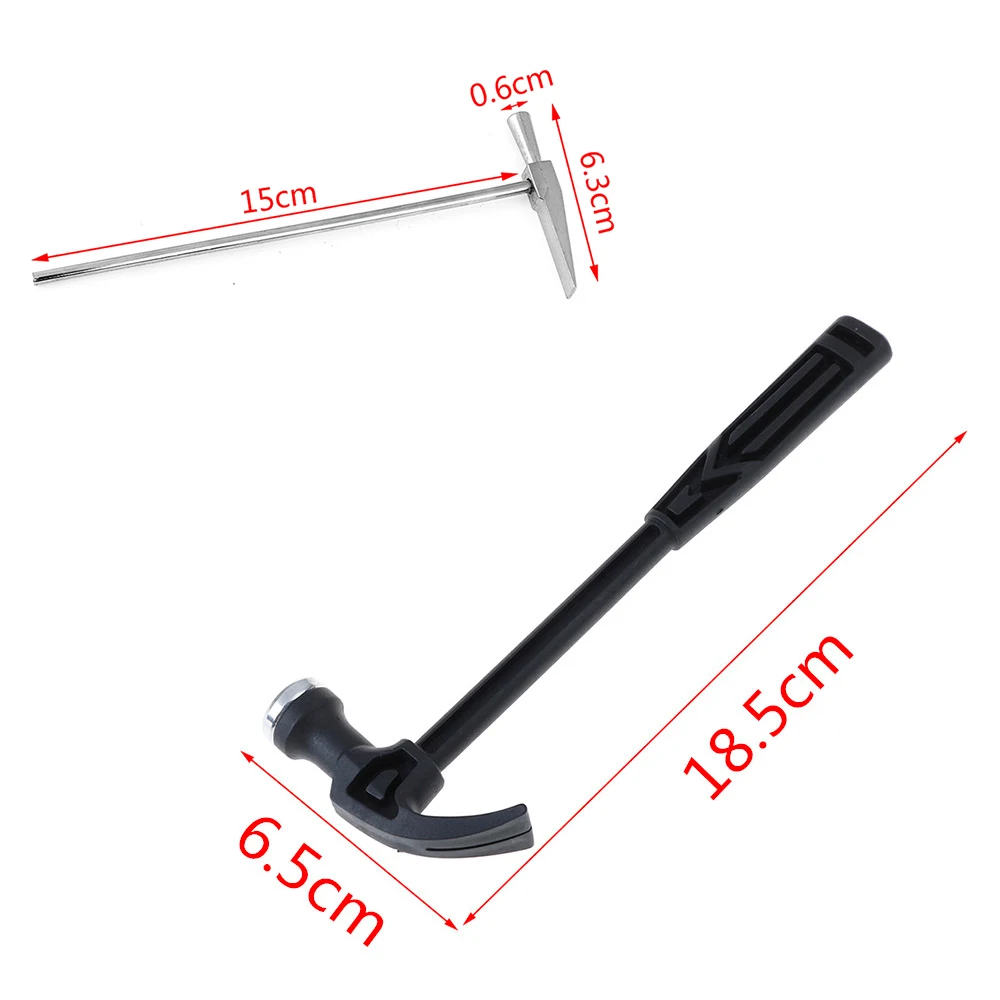 Mini Claw Hammer Metal Mini Claw Handle Hammer Woodworking Nail Puncher Emergency Safety Escape Small Iron Watch Repair Hand Tool