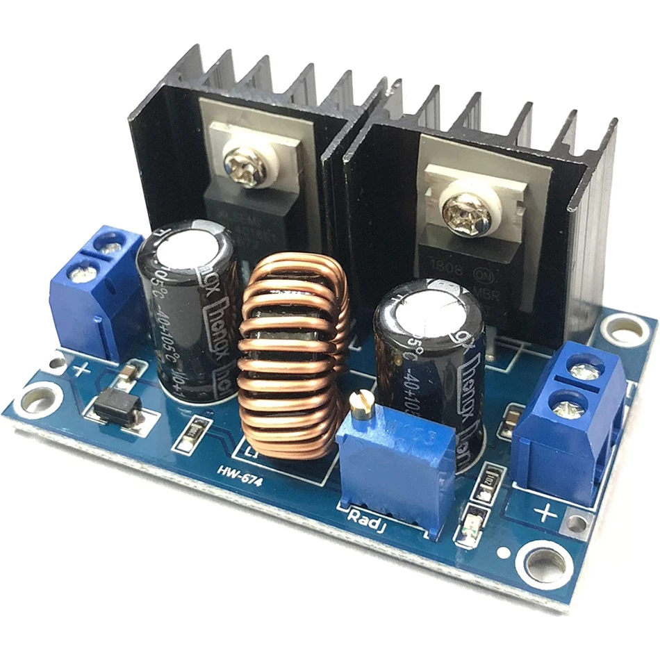 SongHe XH-M404 Step Down Regulator Converter XL4016 Xl4016E1 8A DC 4-36V to 1.25-36V PWM Adjustable Power Supply Buck Module with Voltage Red LED Voltmeter Digital Display SongHe XH-M404 Step Down Regulator Converter XL4016 Xl4016E1 8A DC 4-36V to 1.25-36V PWM Adjustable Power Supply Buck Module with Voltage Red LED Voltmeter Digital Display