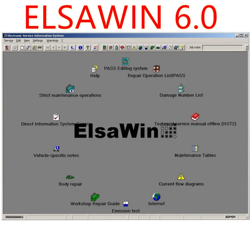 

ELSAWIN 6.0 Newest For A-udi for V-W Auto Repair Car Repair The Latest ELSA WIN V6.0 send by Email