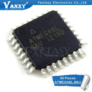 

50PCS ATMEGA8L-8AU QFP ATMEL ATMEGA8L ATMEGA8-AU TQFP32 Programmable Flash