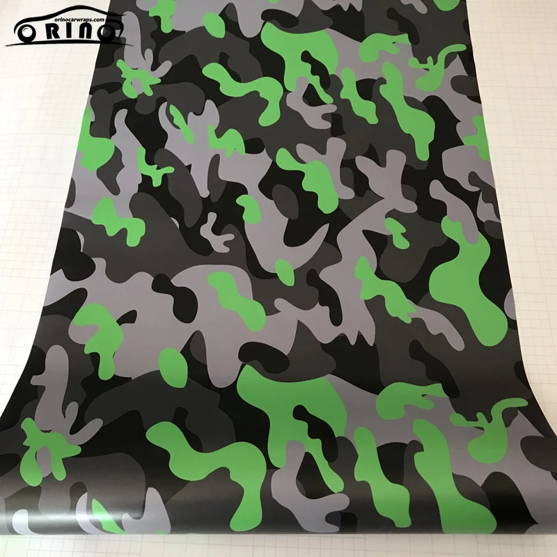 Black Grey Green Vinyl Film Wrap-3