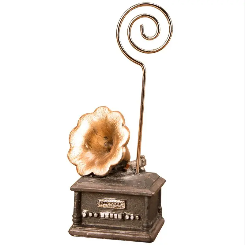 Sharkbang Vintage Resin Sewing Machine TV Phonograph Series Photo Memo Clip Holder Cute Stationery