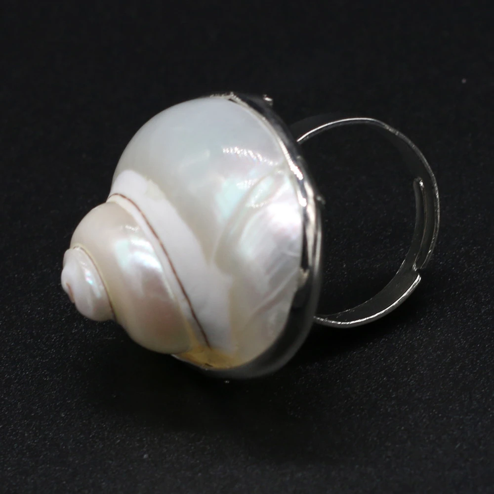 Stone Shell Finger Rings Stone Jewelry Decoration Natural Seashells