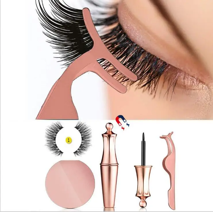 

Tweezer Set Magnetic3D Mink Eyelashes Magnetic Liquid Eyeliner with Eyelash False Eyelash Extension Waterproof Mink Lashes Make