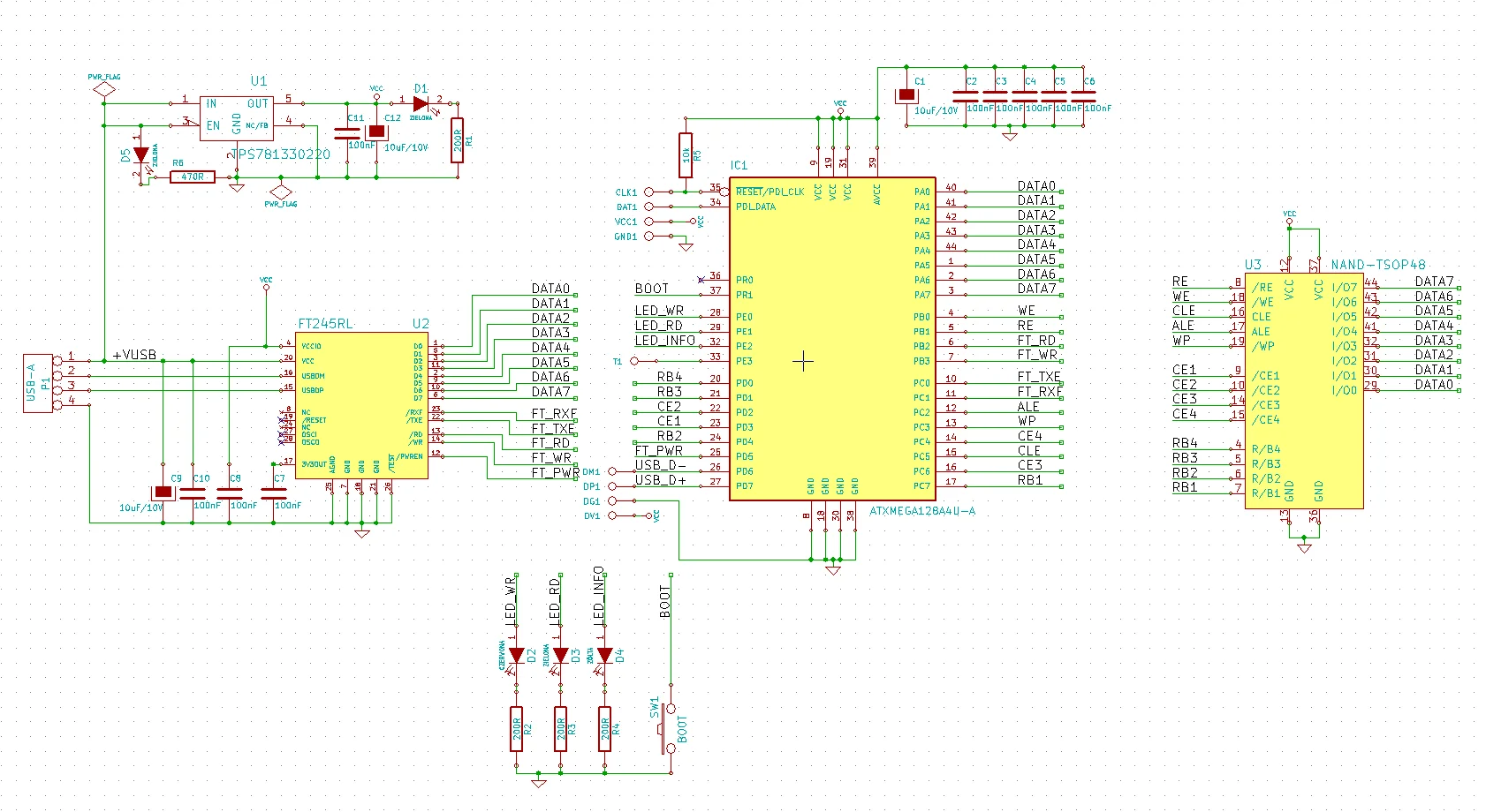 TSOP48 NAND programmer NANDLite K9GAG08U0E K9F2G08U0A Flash memory programmer
