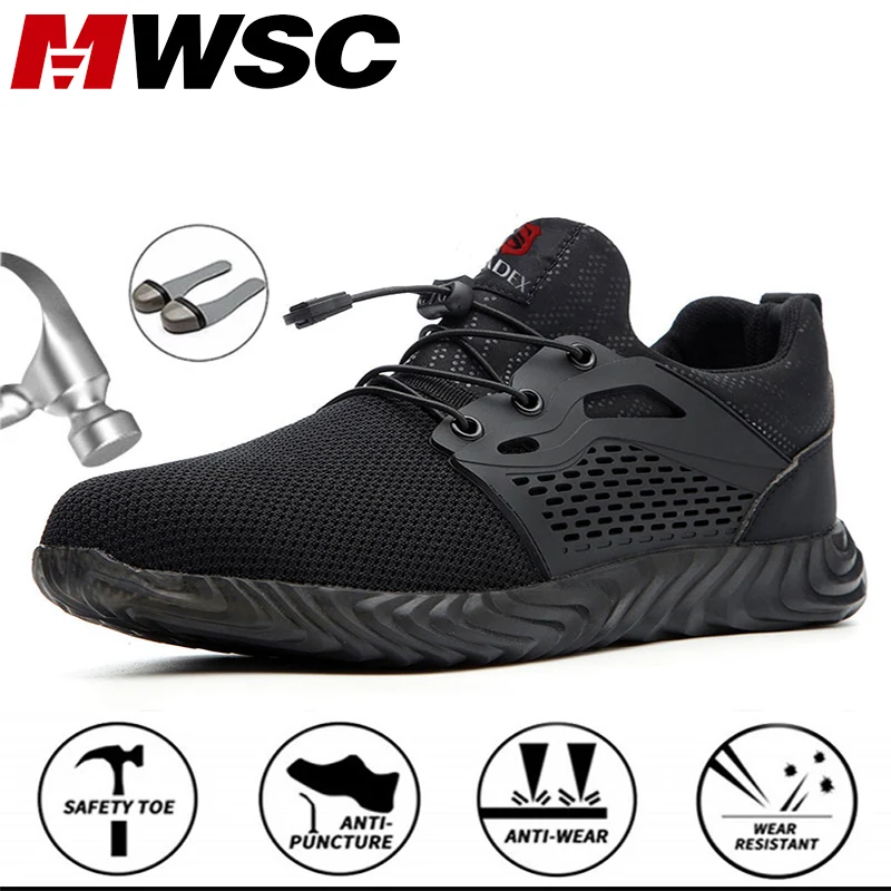 Sneakers Working-Boots Safety-Shoes Construction Steel-Toe Men Male Anti-Smashing Breathable