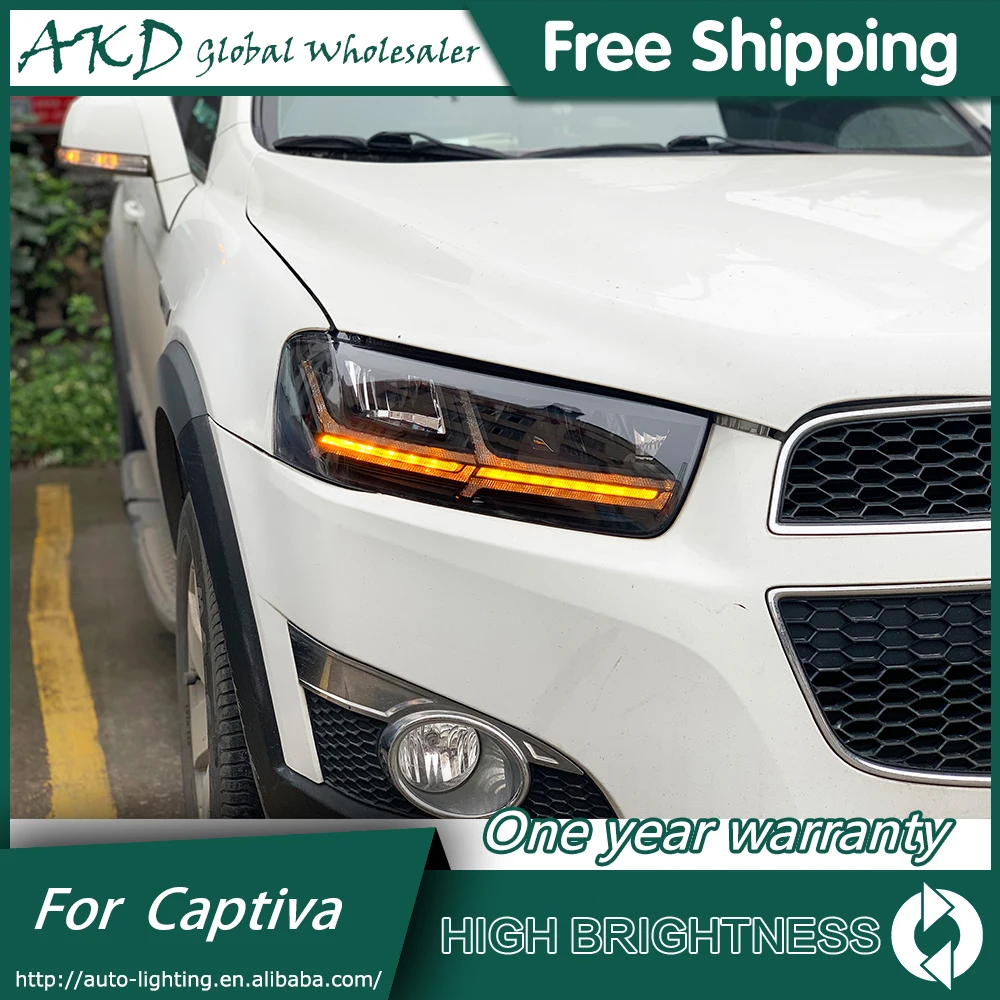 Автомобильный Стайлинг H7 корпус передней фары для Chevrolet Captiva фары 2011- светодиодный фары DRL Объектив Двойной Луч все светодиодный