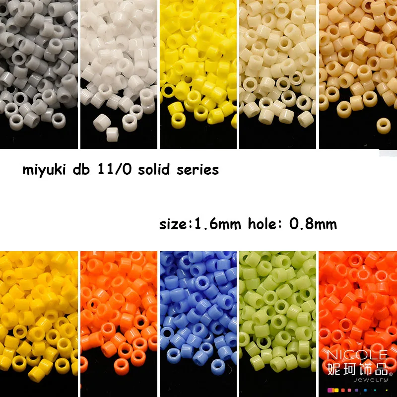 DB11/0 Japan Miyuki Glass Seed  Beads 1.6mm 26 Colors Solid Color Series 5G