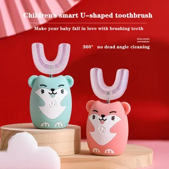 

Kid Sonic Electric Toothbrush Automatic with Music 360 Wave Brush Mouth Cup Ultrasonic USB Charging Tooth Whitening Blue Light