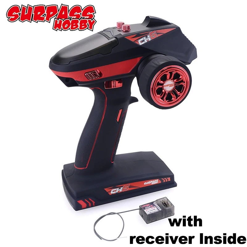 SURPASS HOBBY 1/10 1/8 2.4G Radio Remote Control CH4 CH6 CH5 CH6G Transmitter with X6FG Receiver for RC Car Boat Crawler Axial | Игрушки и