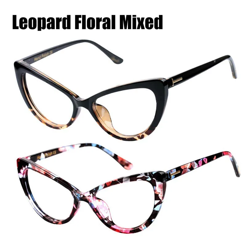 Leopard Floral Mixed SOOLALA очки для чтения «кошачий глаз» женские и мужские большие очки для чтения+ 0,5 0,75 1,25 1,75 2,25 до 4,0 пользовательские очки для пресбиопии - Цвет оправы: Leopard Floral Mixed