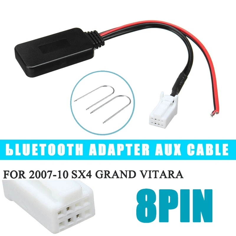 Автомобильный 8Pin Bluetooth модуль радио стерео О Aux кабель адаптер для Suzuki SX4 Grand Vitara 07