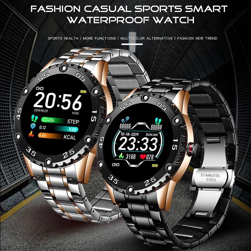 LIGE Men Smart Watch Heart Rate Blood Pressure Monitor Smartwatch Fitness Tracker Sports Waterproof  Watches Man for Android iOS