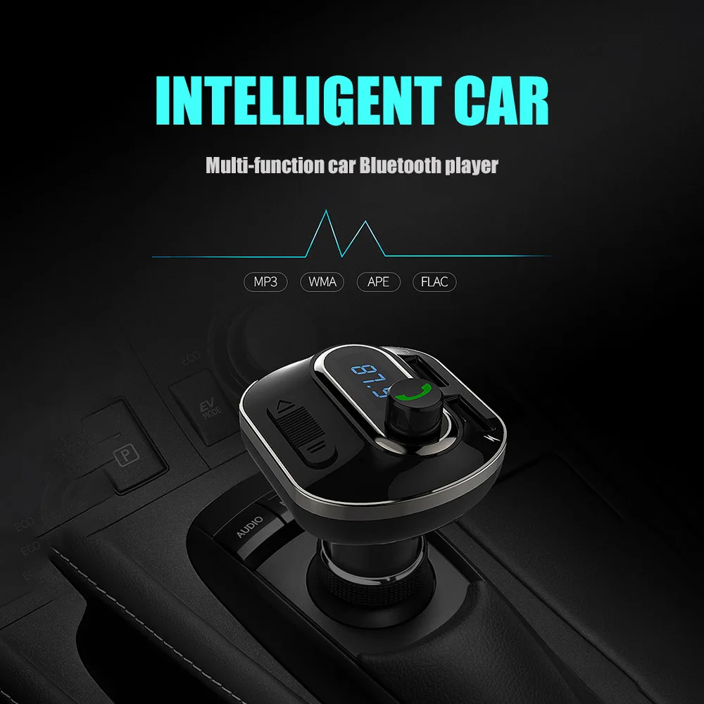 Bluetooth fm-передатчик беспроводной радио адаптер музыкальный плеер Автомобильный комплект макс 32 Гб с двумя usb зарядными портами 5 В/3,1 А